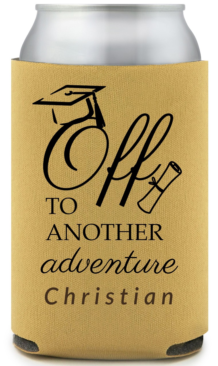 Off To Another Adventure Full Color Foam Collapsible Coolies All Over Print Style 171638