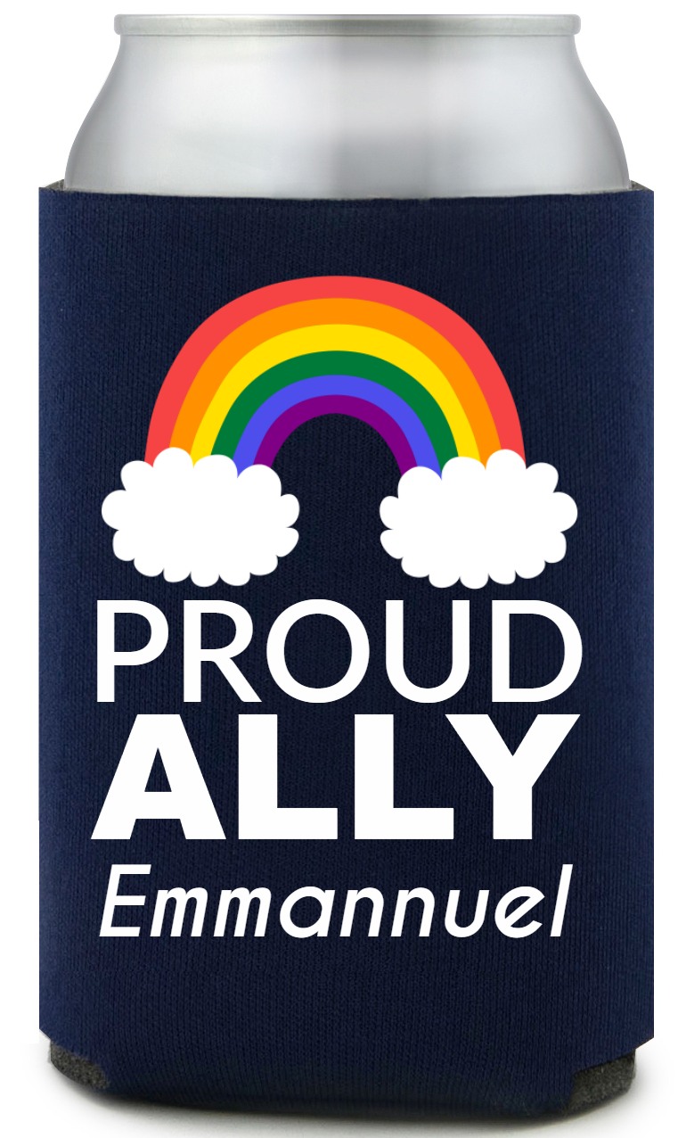 Proud Ally Full Color Foam Collapsible Coolies All Over Print Style 173226