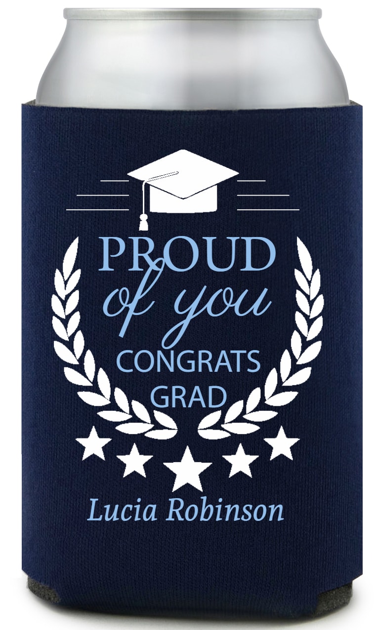 Proud Of You Congrats Grad Full Color Foam Collapsible Coolies All Over Print Style 171941