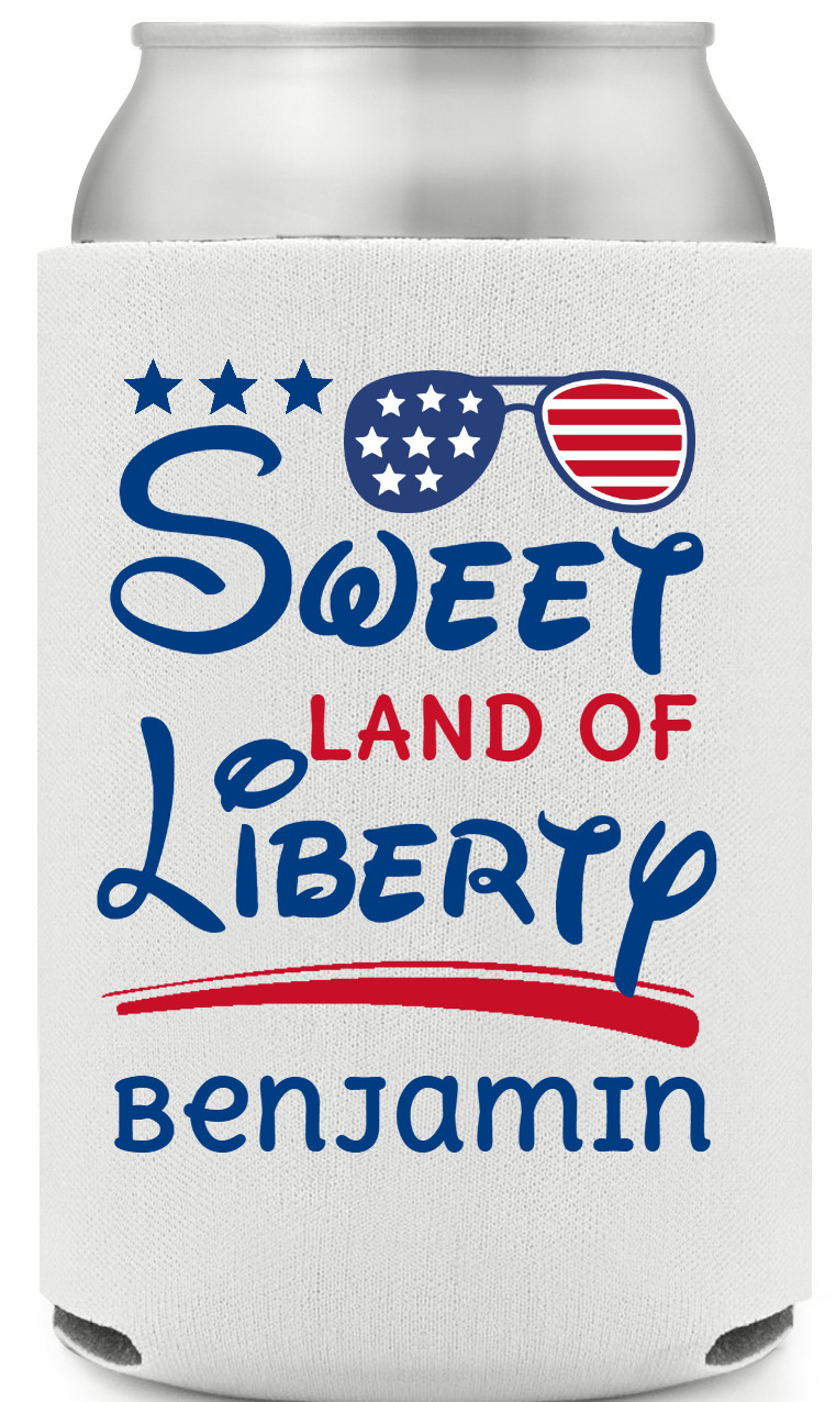 Sweet Land Of Liberty Full Color Foam Collapsible Coolies All Over Print Style 173033