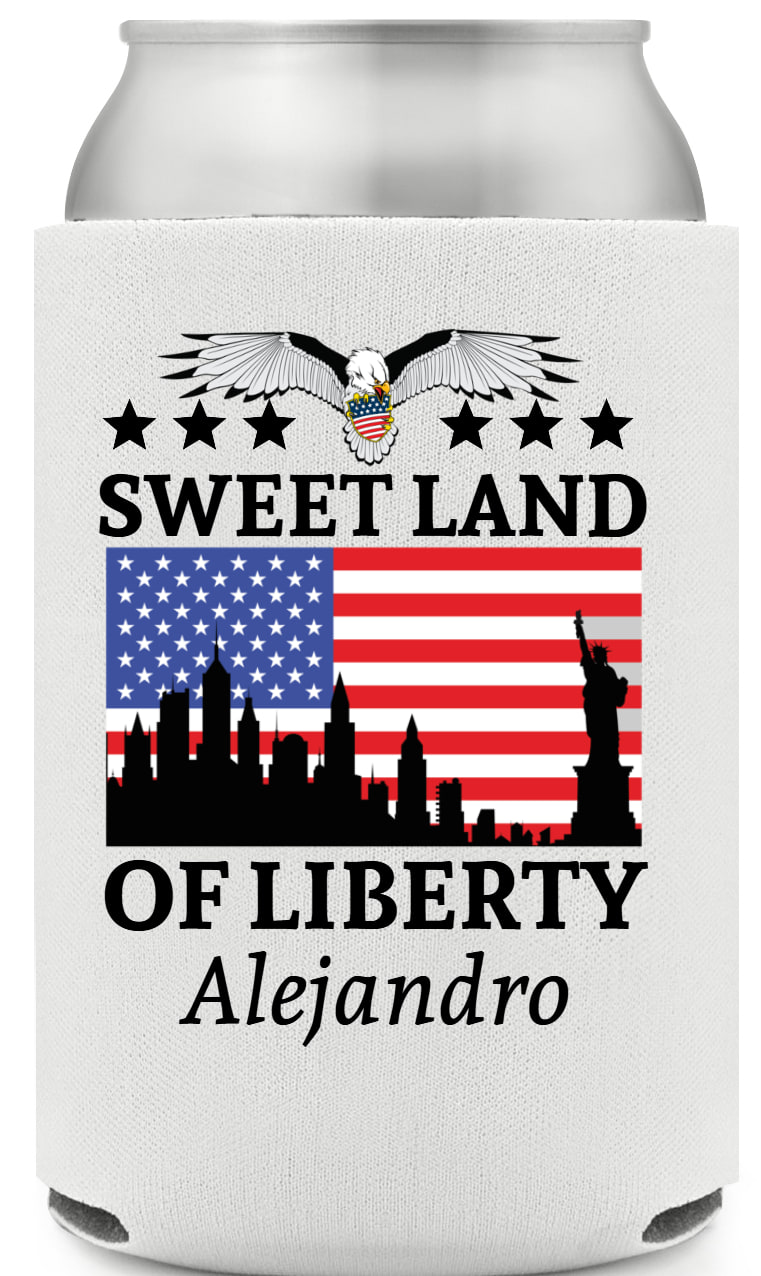 Sweet Land Of Liberty Full Color Foam Collapsible Coolies All Over Print Style 173046