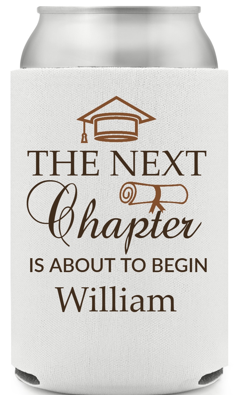 The Next Chapter Is About To Begin Full Color Foam Collapsible Coolies All Over Print Style 171445