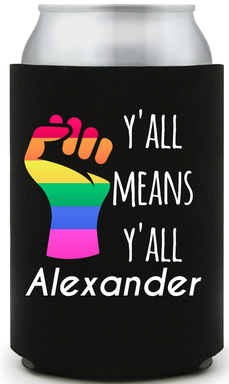 Y'all Means Y'all Full Color Foam Collapsible Coolies All Over Print Style 173217