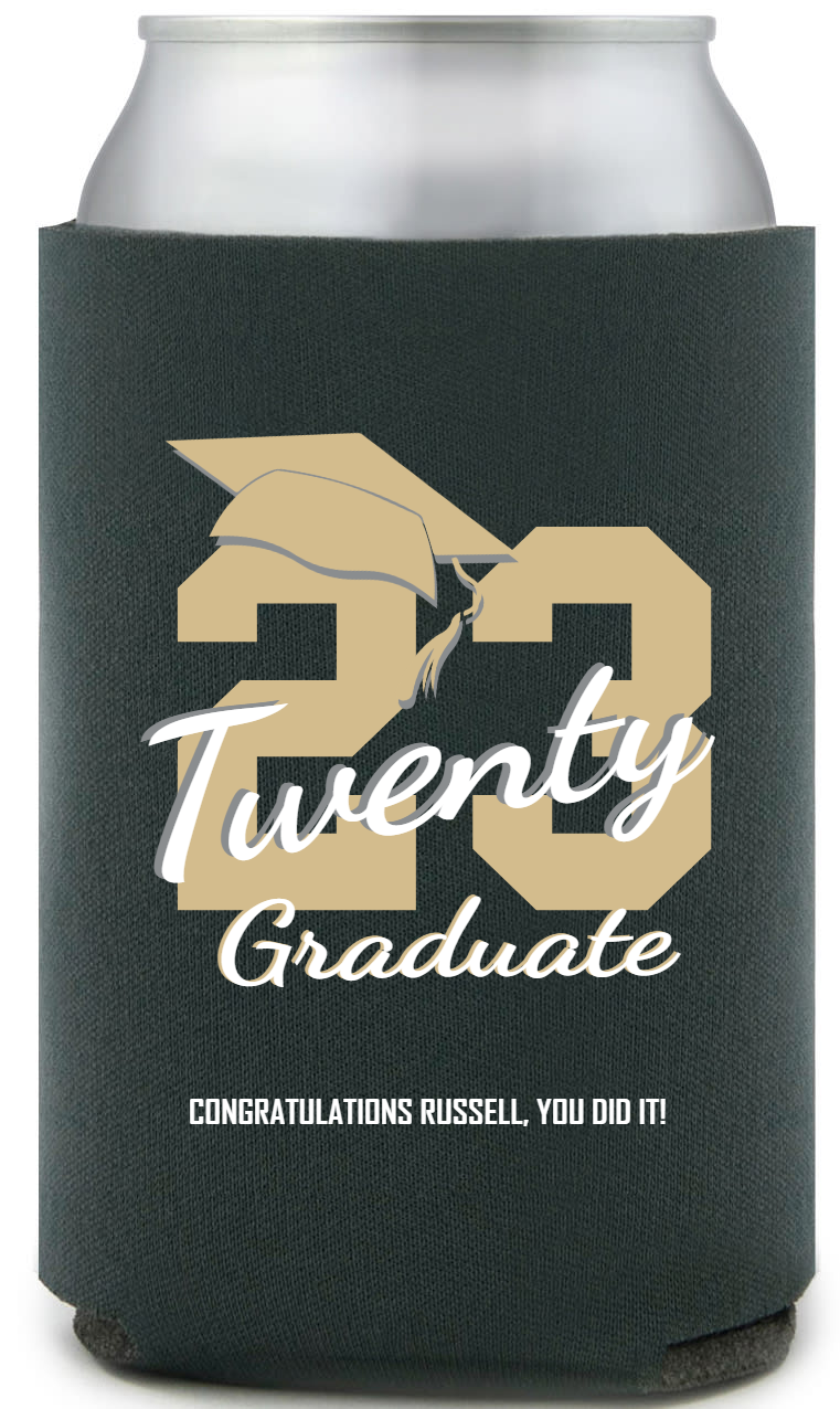 2023 GRADUATE Full Color Foam Collapsible Coolies Style 158862