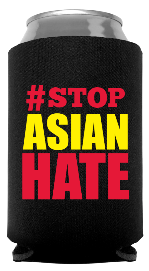 Asian Racism Full Color Foam Collapsible Coolies Style 131771
