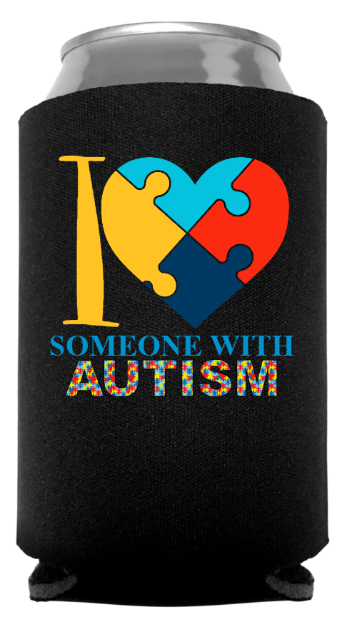 Autism Awareness Full Color Foam Collapsible Coolies Style 134153