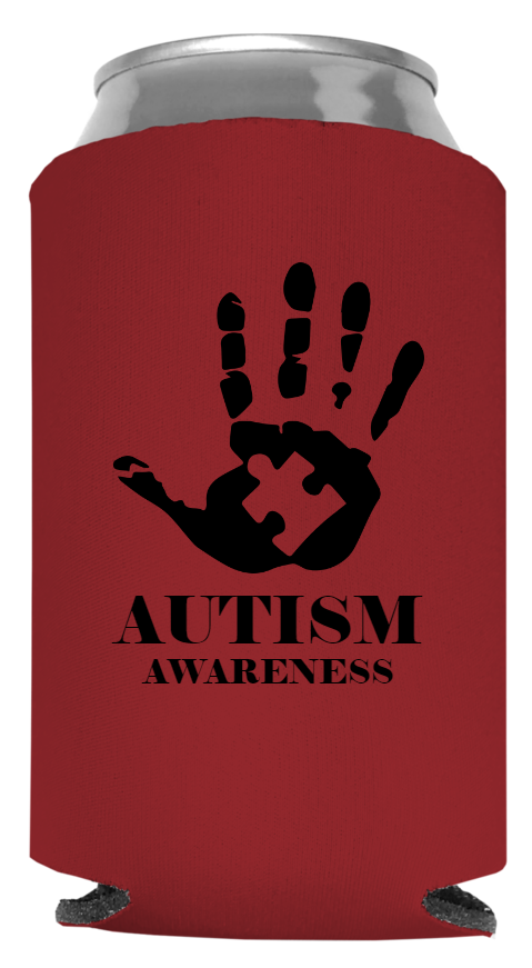 Autism Awareness Full Color Foam Collapsible Coolies Style 133495