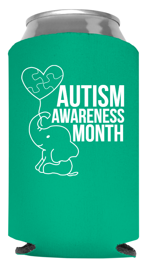 Autism Awareness Full Color Foam Collapsible Coolies Style 133489