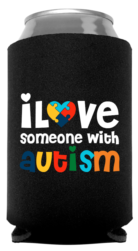 Autism Awareness Full Color Foam Collapsible Coolies Style 117065