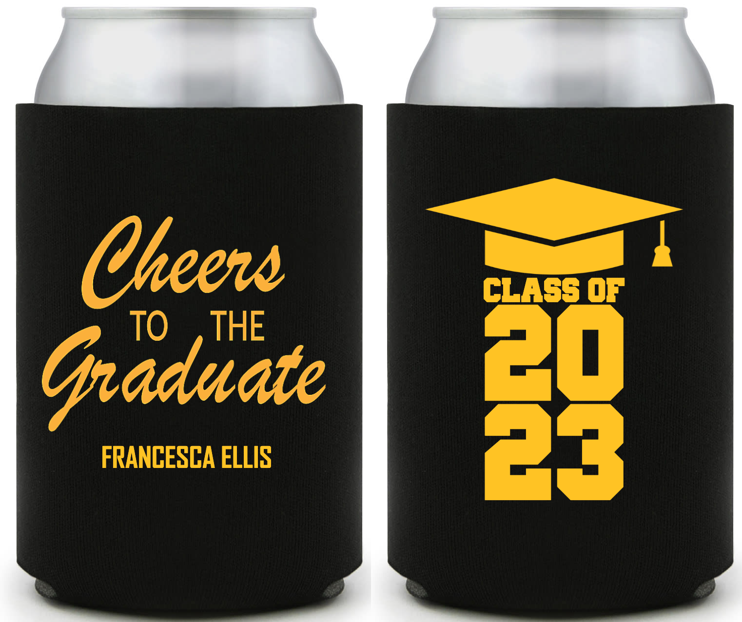 Cheers To The Graduate Full Color Foam Collapsible Coolies Style 158890
