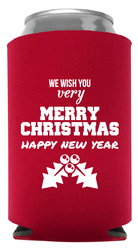 Christmas Full Color Foam Collapsible Coolies Style 98319