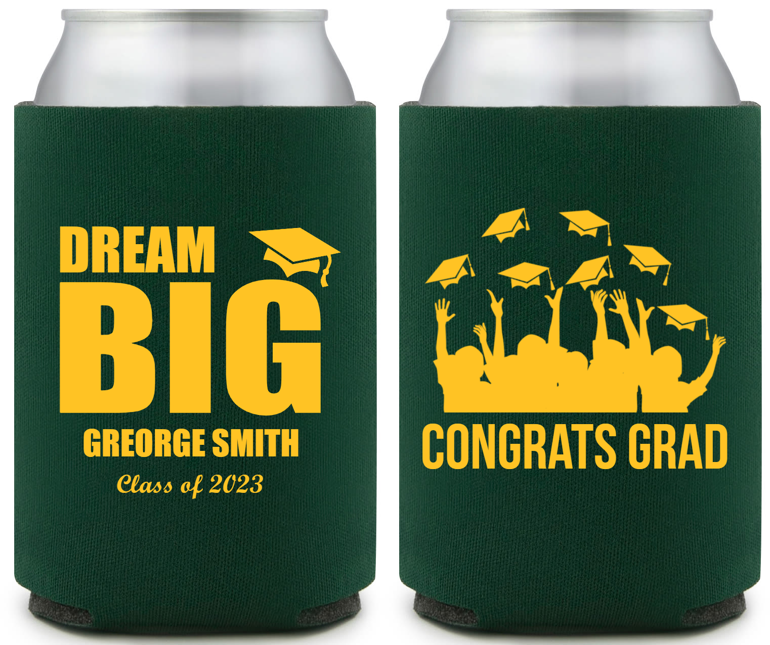 Dream Big Congrats Grad Full Color Foam Collapsible Coolies Style 158950