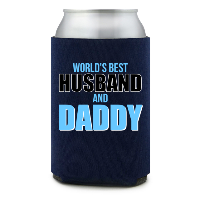 Full Color Foam Collapsible Can Coolers Father&rsquo;s Day Daddy World S Best Husband And Daddy Style 135996