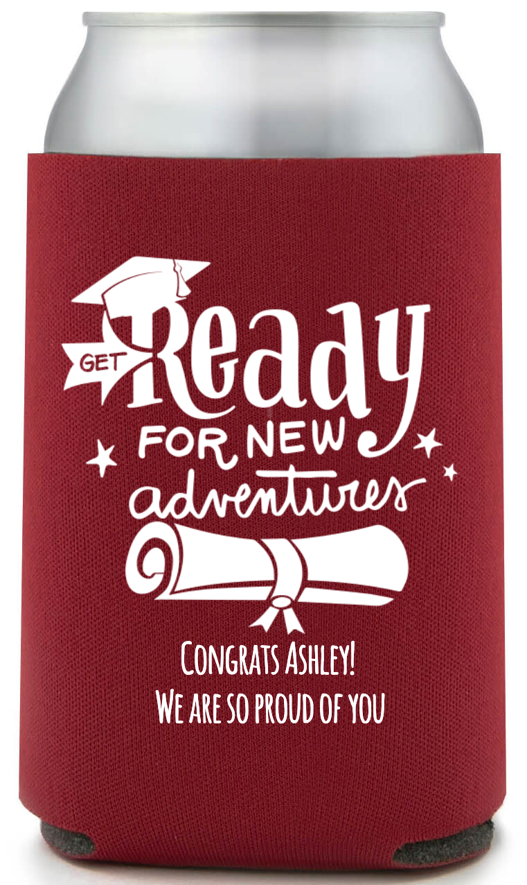 Get Ready For New Adventures Full Color Foam Collapsible Coolies Style 158960