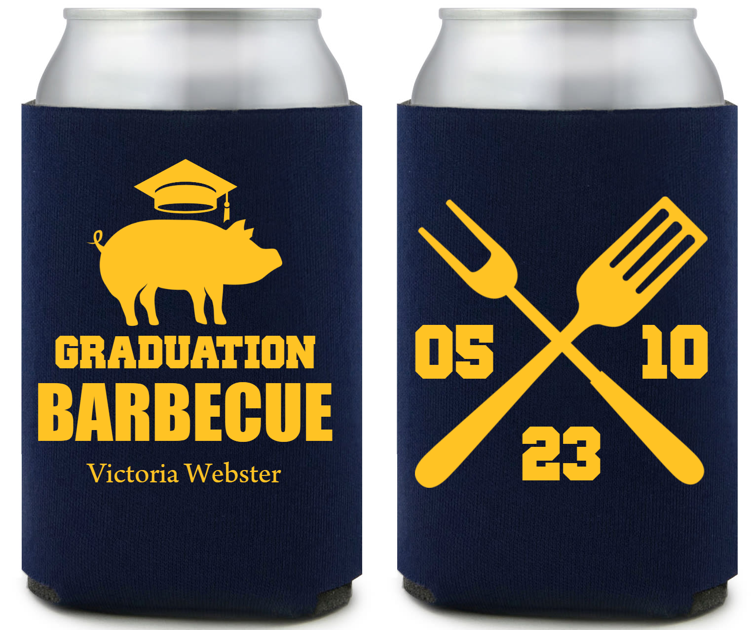 Graduation Barbecue Full Color Foam Collapsible Coolies Style 158922