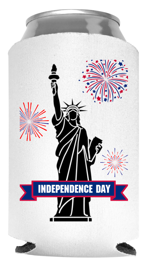 Independence Day Full Color Foam Collapsible Coolies Style 119597