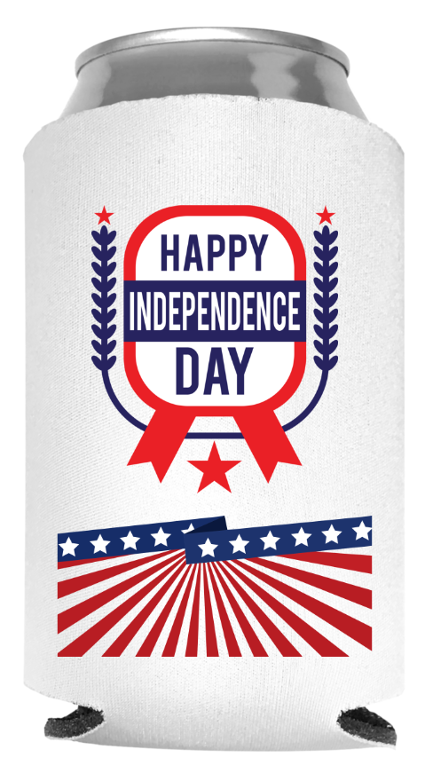 Independence Day Full Color Foam Collapsible Coolies Style 119594