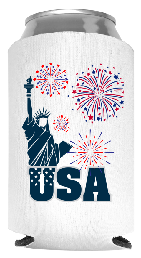 Independence Day Full Color Foam Collapsible Coolies Style 119537