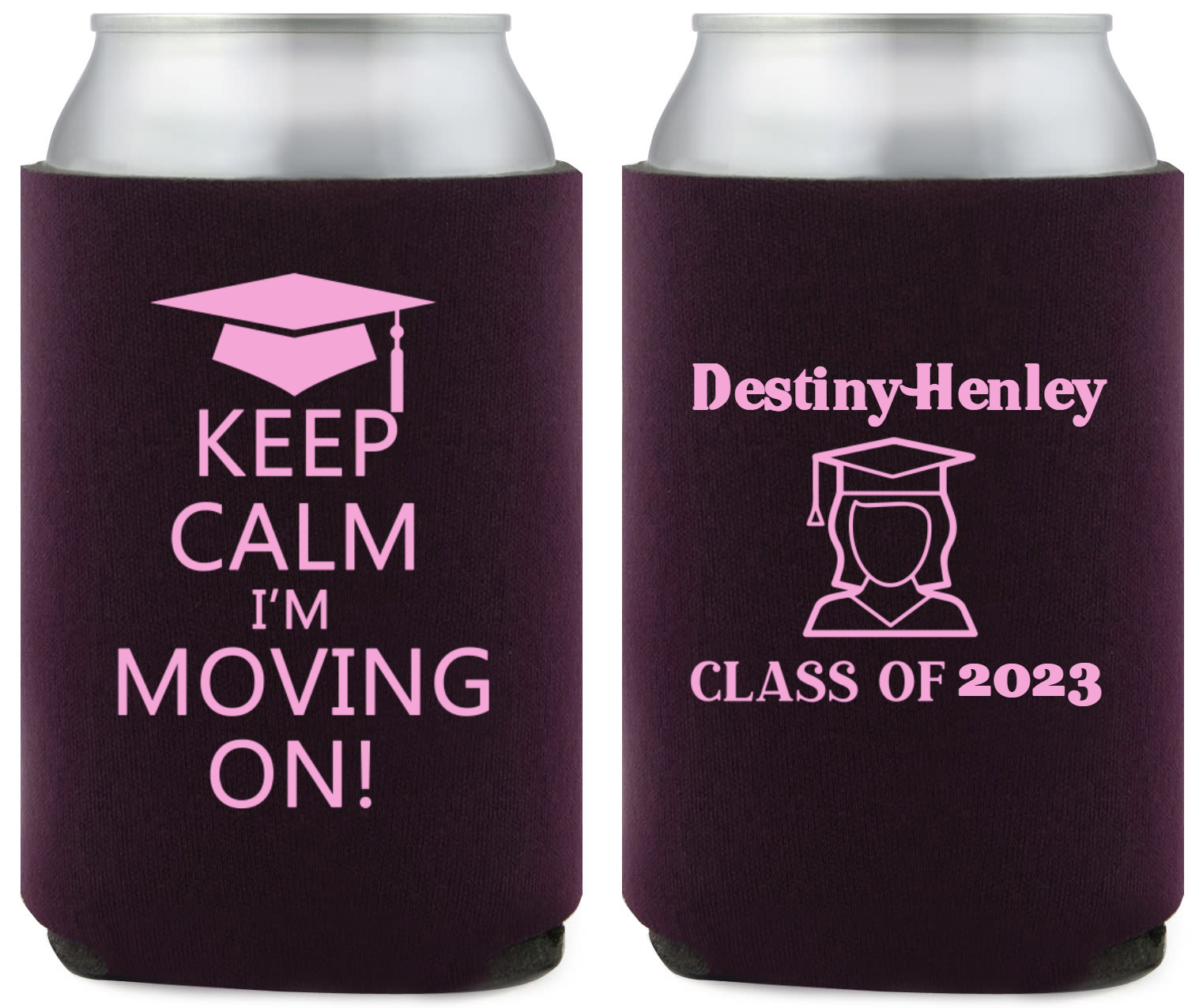 Keep Calm I'm Moving On Full Color Foam Collapsible Coolies Style 158959