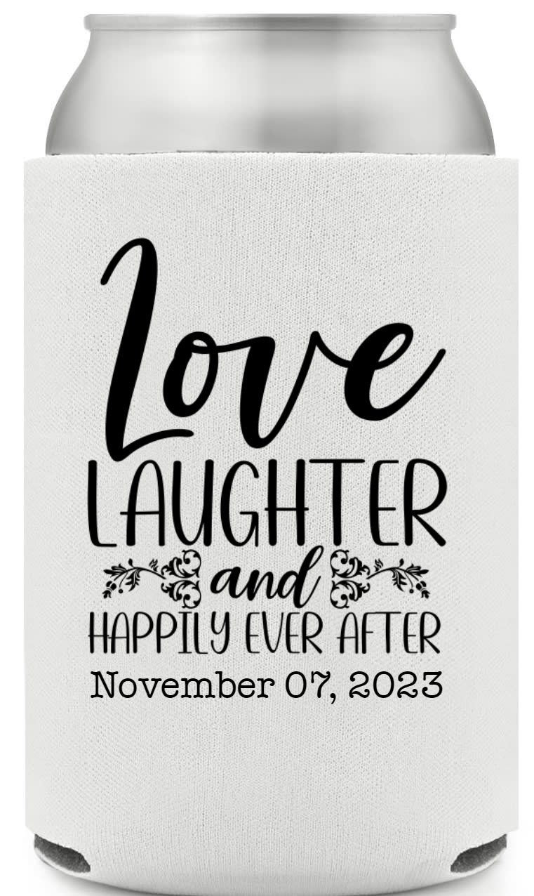 Love Laughter And Happily Ever After Full Color Foam Collapsible Coolies Style 158998