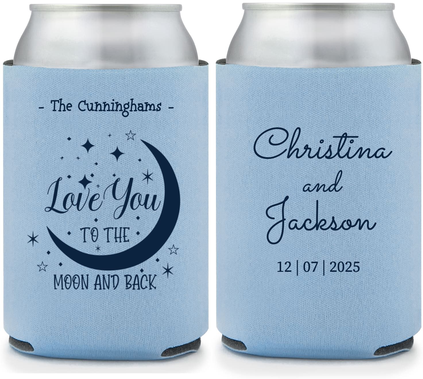 Love You To The Moon And Back Full Color Foam Collapsible Coolies Style 159002