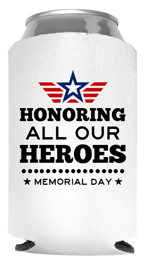 Memorial Day Full Color Foam Collapsible Coolies Style 118552