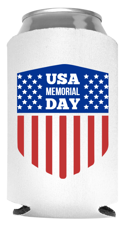 Memorial Day Full Color Foam Collapsible Coolies Style 118549
