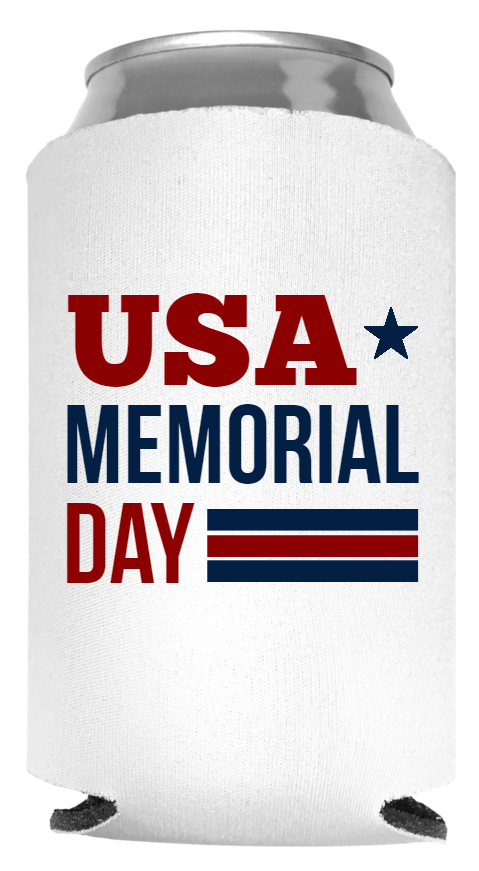 Memorial Day Full Color Foam Collapsible Coolies Style 118543