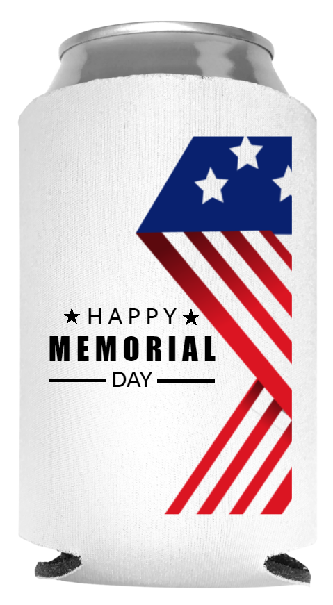Memorial Day Full Color Foam Collapsible Coolies Style 118484