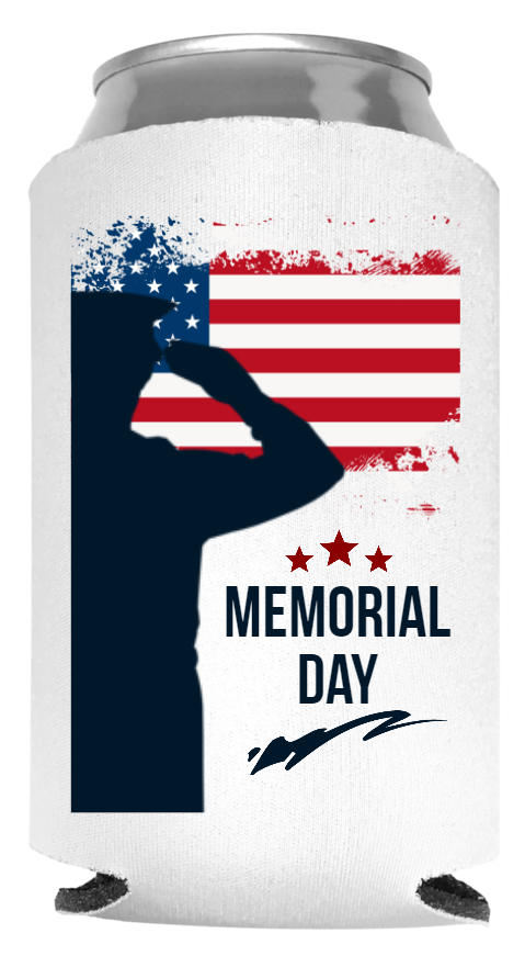 Memorial Day Full Color Foam Collapsible Coolies Style 118474