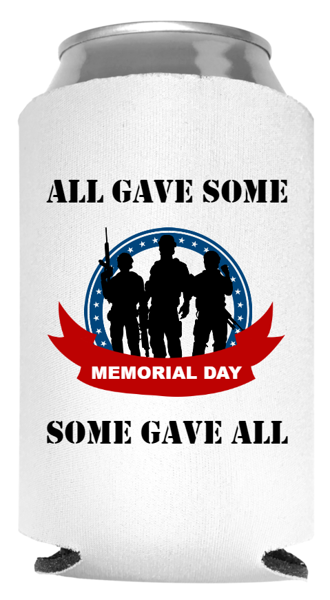 Memorial Day Full Color Foam Collapsible Coolies Style 118271