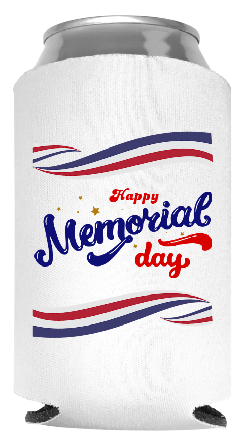 Memorial Day Full Color Foam Collapsible Coolies Style 118156