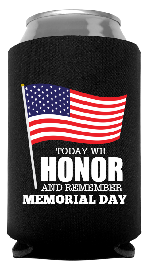 Memorial Day Full Color Foam Collapsible Coolies Style 118109