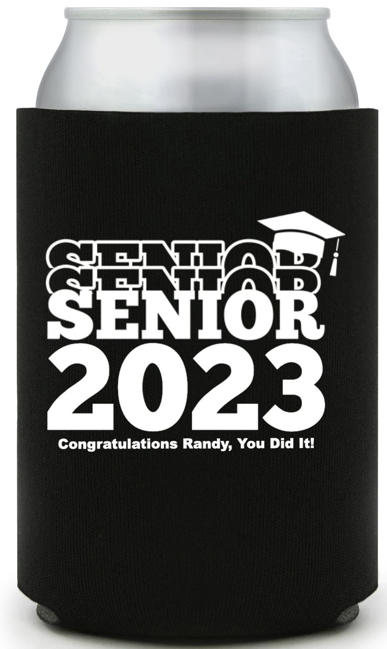 Full Color Foam Collapsible Can Coolers Parties & Events Congratulations Randy You Did It 2023 Style 158776