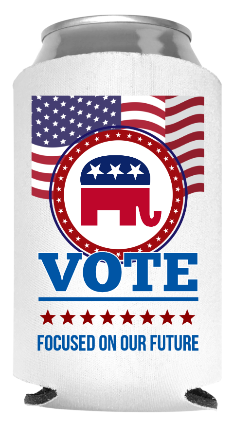 Political Full Color Foam Collapsible Coolies Style 109855