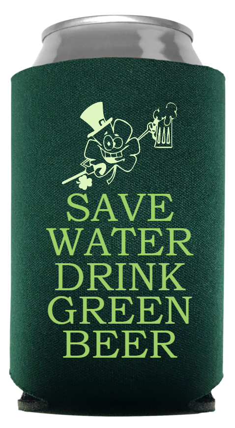 Saint Patrick's Day Full Color Foam Collapsible Coolies Style 131324