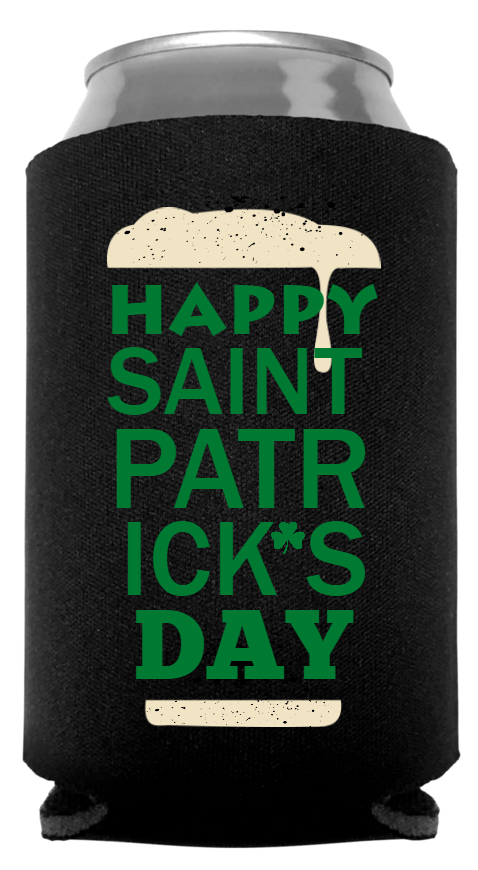 Saint Patrick's Day Full Color Foam Collapsible Coolies Style 131151