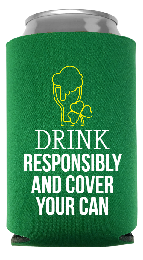 Saint Patrick's Day Full Color Foam Collapsible Coolies Style 131150