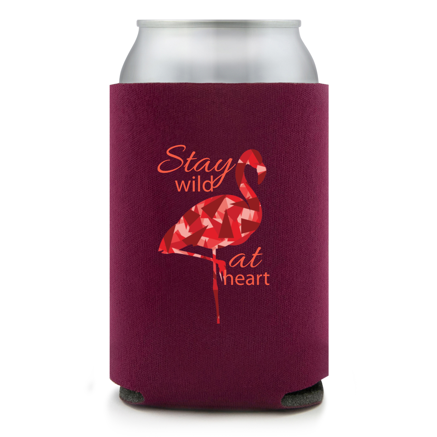 Full Color Foam Collapsible Can Coolers Seasonal Stay Wild At Heart Style 139795
