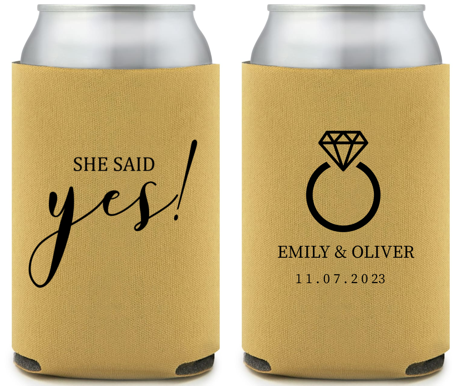 She Said Yes Full Color Foam Collapsible Coolies Style 159036