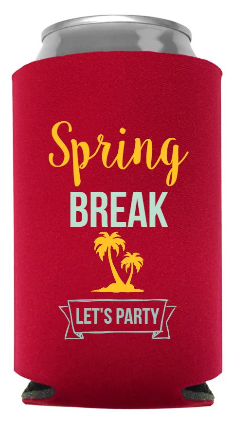 Spring Break Full Color Foam Collapsible Coolies Style 116201