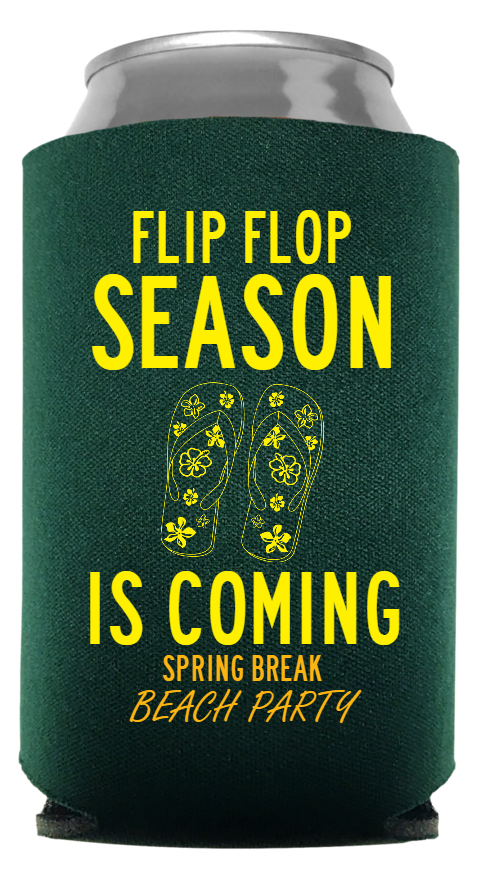 Spring Break Full Color Foam Collapsible Coolies Style 116199