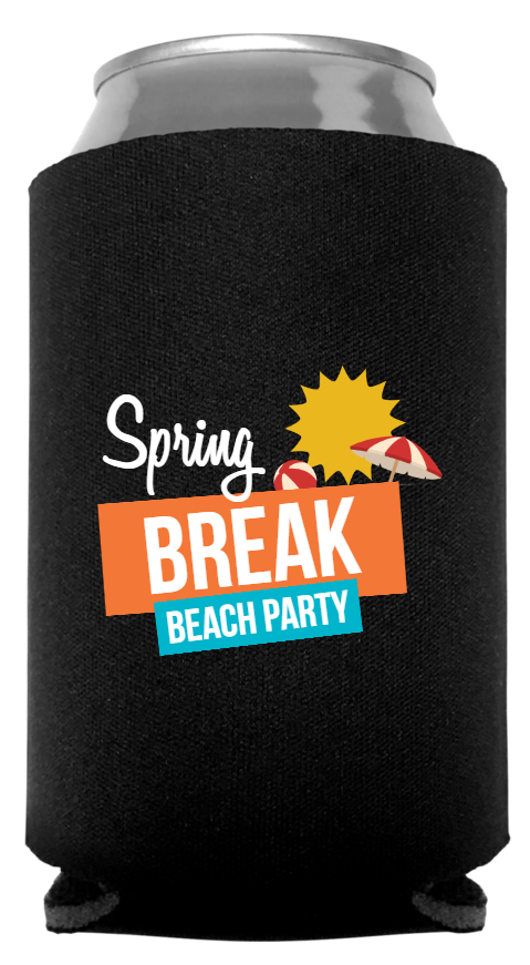 Spring Break Full Color Foam Collapsible Coolies Style 116141