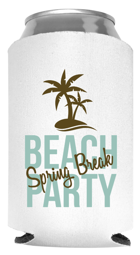 Spring Break Full Color Foam Collapsible Coolies Style 116140