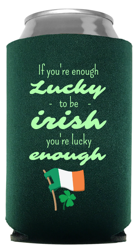 St Patrick Day Full Color Foam Collapsible Coolies Style 116588