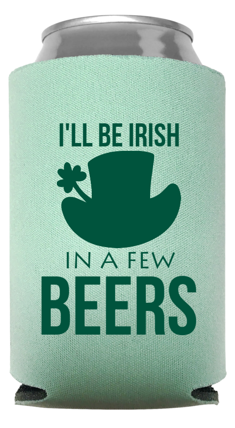 St Patrick Day Full Color Foam Collapsible Coolies Style 116292