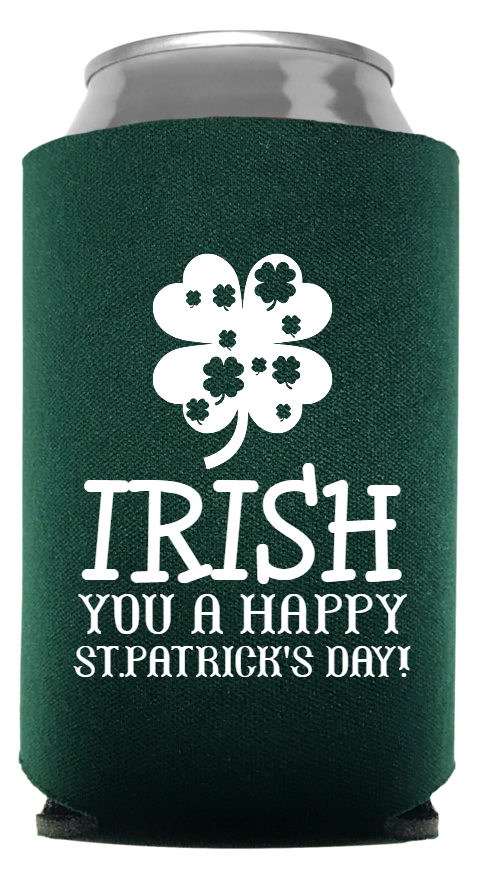 St Patrick Day Full Color Foam Collapsible Coolies Style 116264