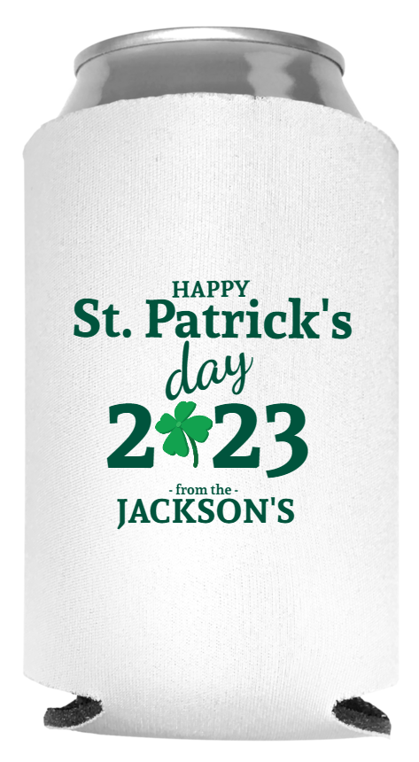St. Patrick's Day Full Color Foam Collapsible Coolies Style 116940