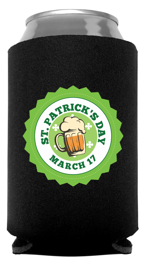 St. Patrick's Day Full Color Foam Collapsible Coolies Style 116796