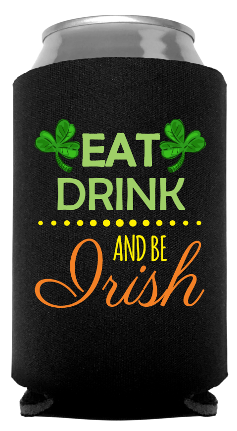 St. Patrick's Day Full Color Foam Collapsible Coolies Style 116786